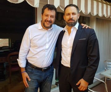 Matteo Salvini y Santiago Abascal, en Roma.