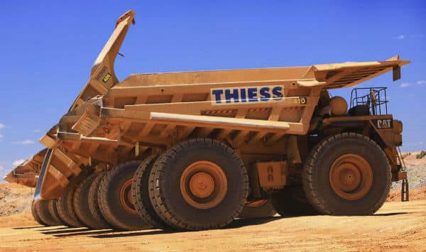 Camiones de Thiess, filial de ACS.