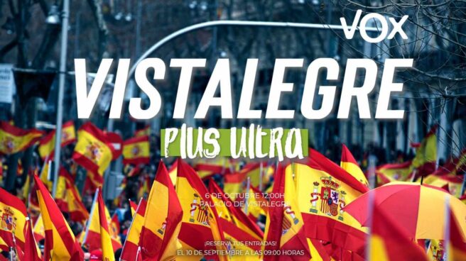 "Vistalegre 2019, Plus Ultra", el nuevo acto de Vox el próximo 6 de octubre