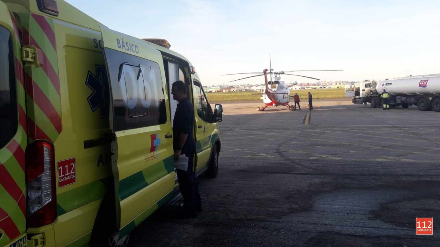 Rescatan a un ciclista herido en Cantabria tras caerse por una pista forestal