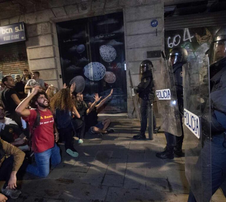 La primera jornada de protestas se salda con 131 heridos en Cataluña
