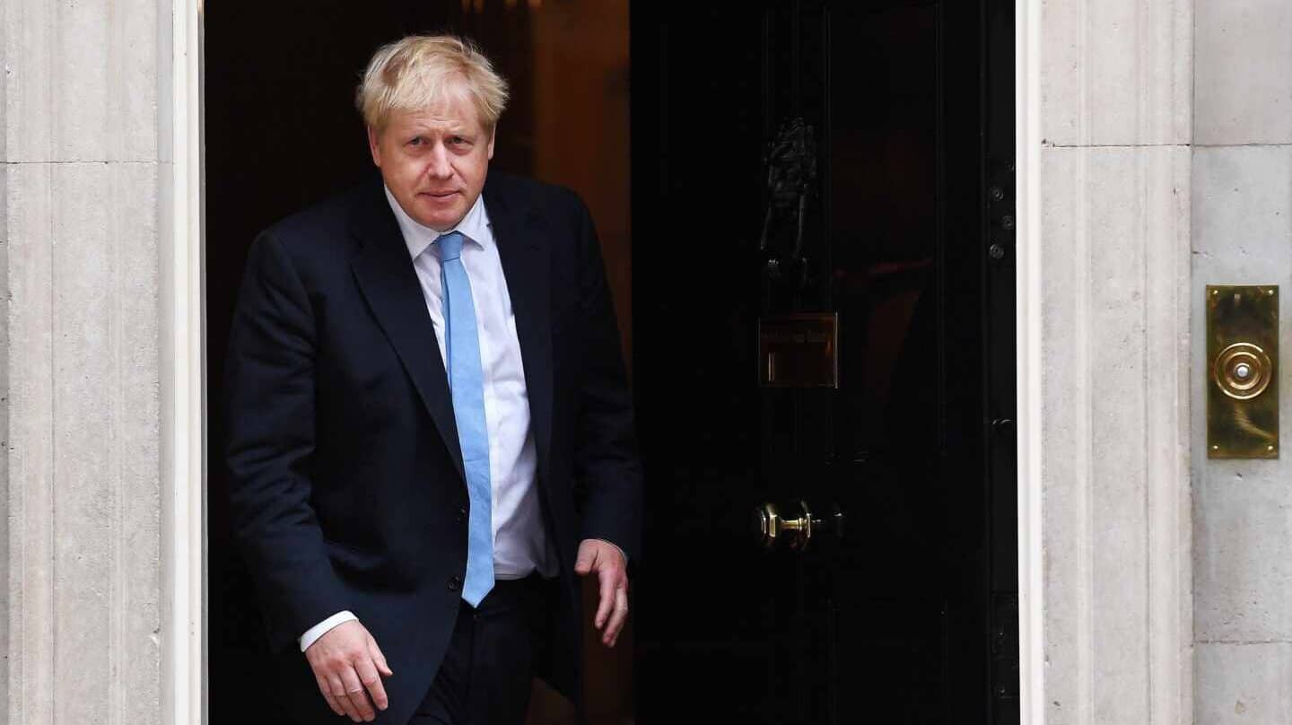Boris Johnson, primer ministro británico, en el 10 de Downing Street.
