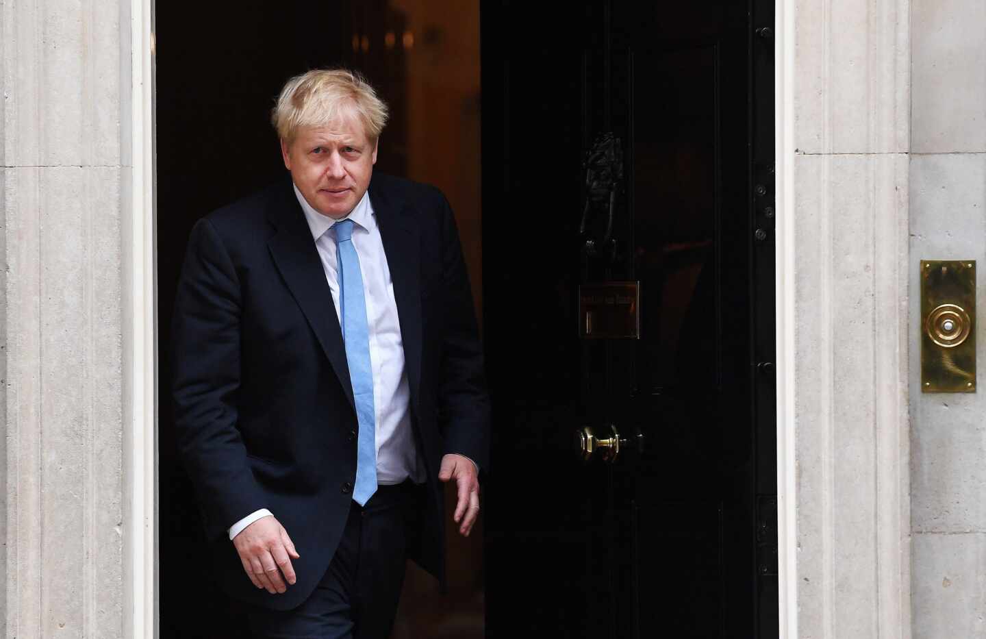 Boris Johnson, primer ministro británico, en el 10 de Downing Street.