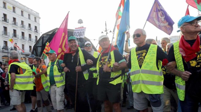 Protesta pensionistas en la Puerta del Sol