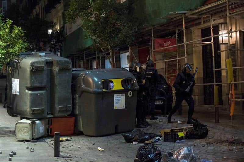 Más de 25 heridos y 12 detenidos en Madrid en la manifestación contra la sentencia del 'procés'