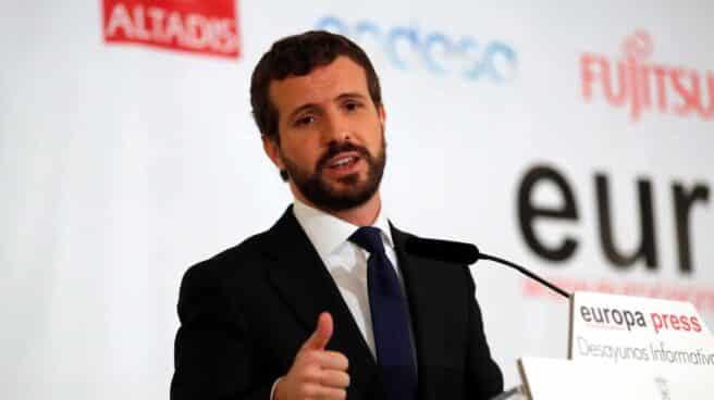 El presidente del PP, Pablo Casado.