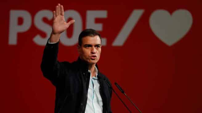 Pedro Sánchez en acto de precampaña en La Laguna (Tenerife)