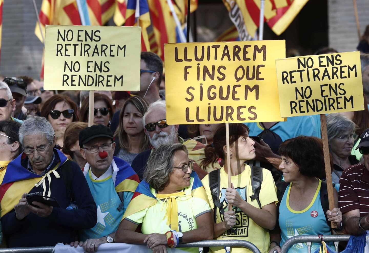 El independentismo pierde la mitad de su fuerza en la calle en mes y medio