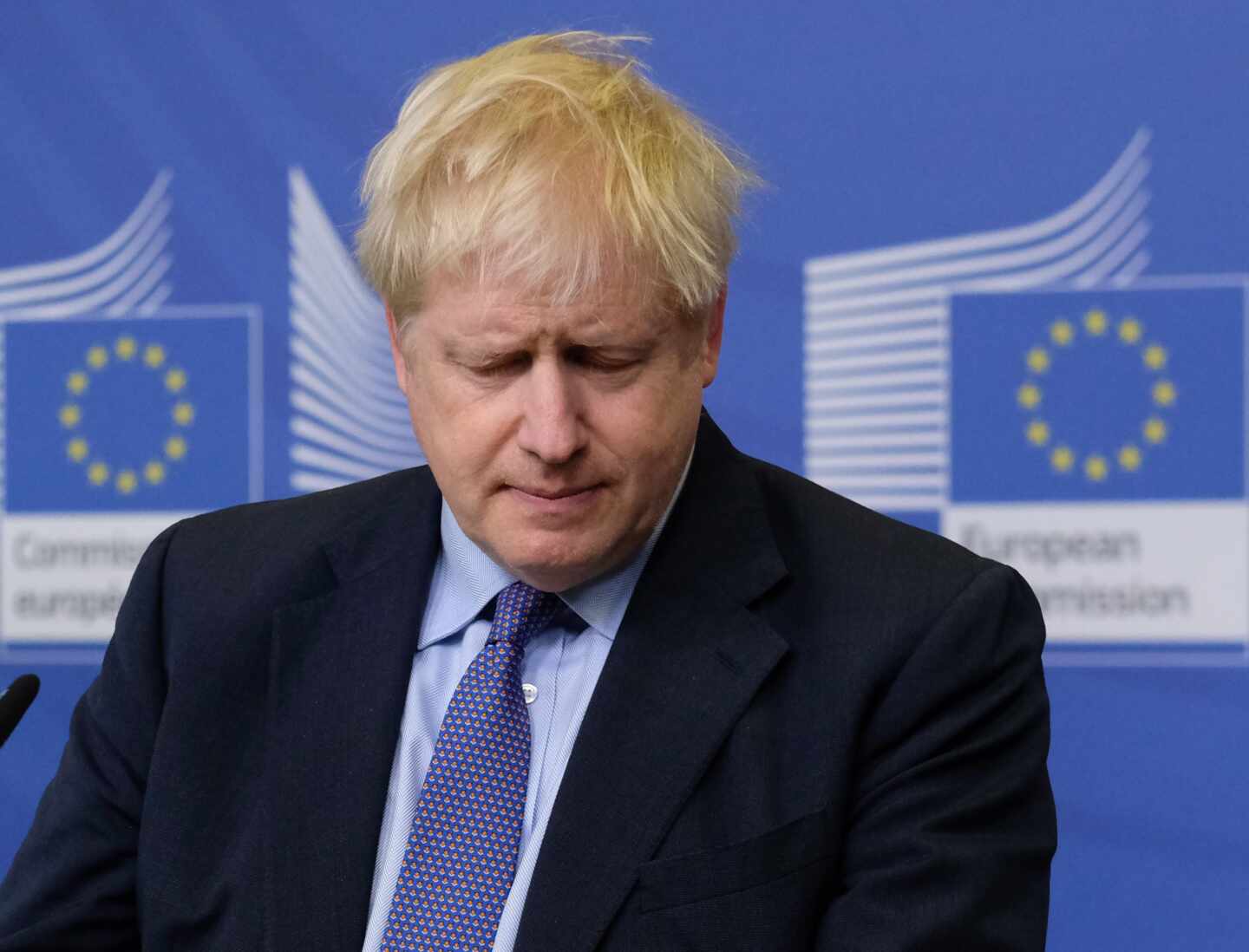 Boris Johnson en la cumbre europea.