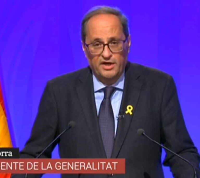 Torra culpa a "grupos de infiltrados" de desatar el caos violento en Barcelona