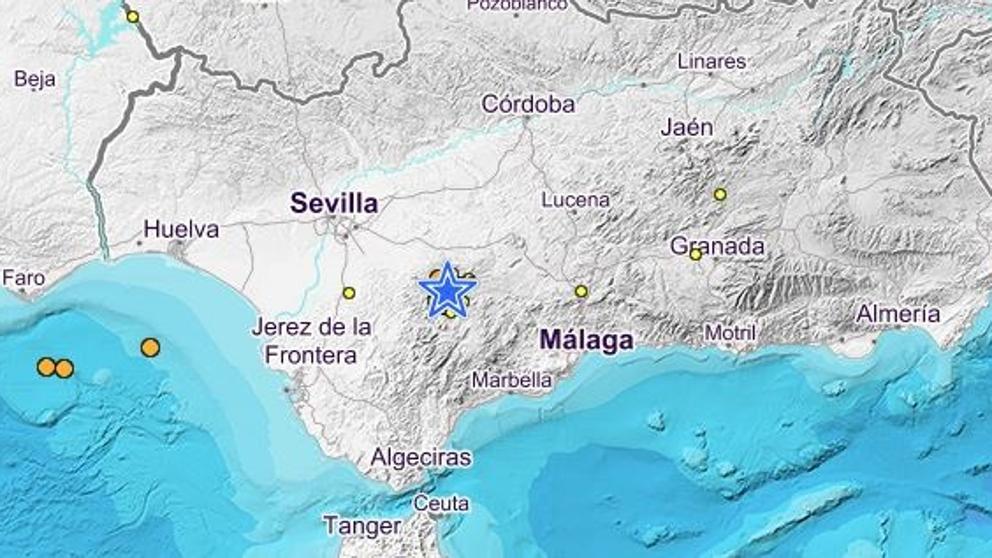 Sismo al noroeste de Pruna de magnitud 4,7,