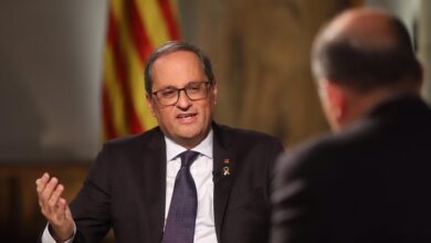 Torra, en defensa de Tsunami Democràtic: "Combatiré que se criminalice la desobediencia civil"