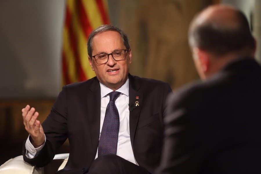 Torra, en defensa de Tsunami Democràtic: "Combatiré que se criminalice la desobediencia civil"