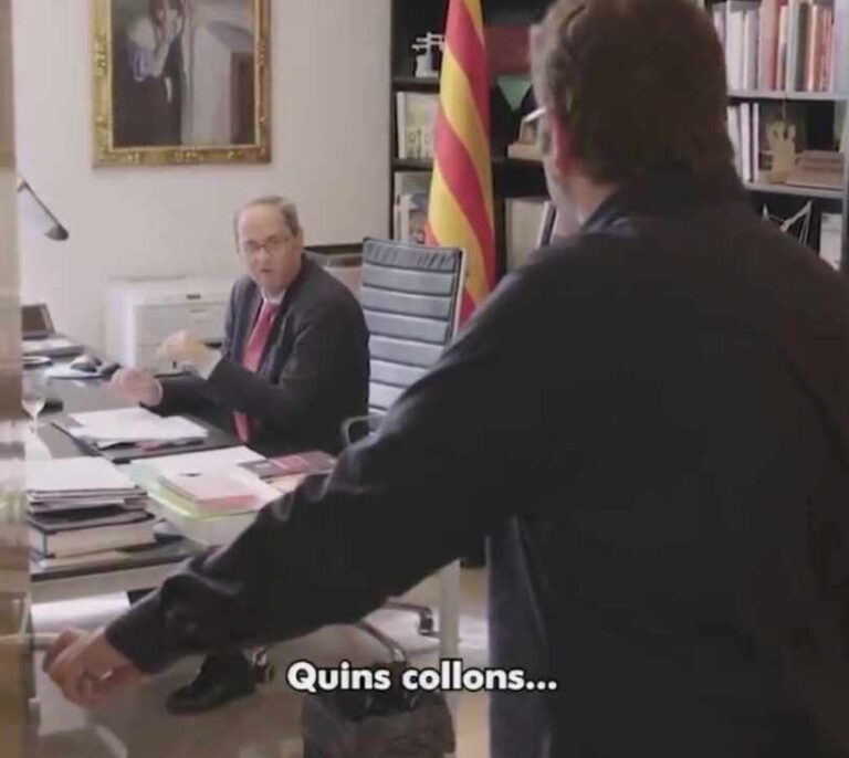 La teatralizada reacción de Torra a la negativa de Sánchez a responder a su llamada: "Quins collons"