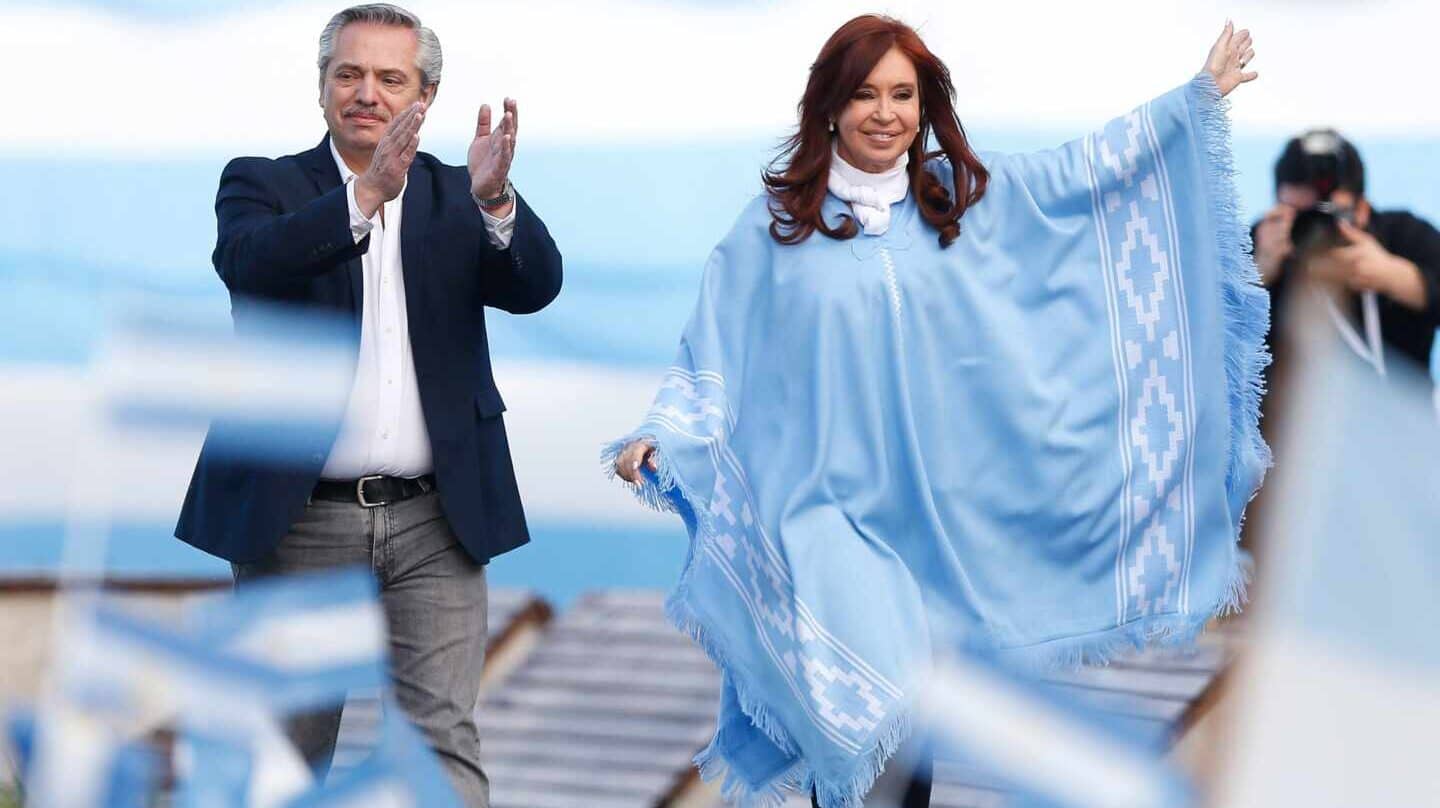 Alberto Fernández y Cristina Fernández en Argentina