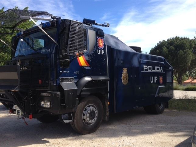 El camión lanza-agua de la Policía Nacional, adquirido a finales de 2014.