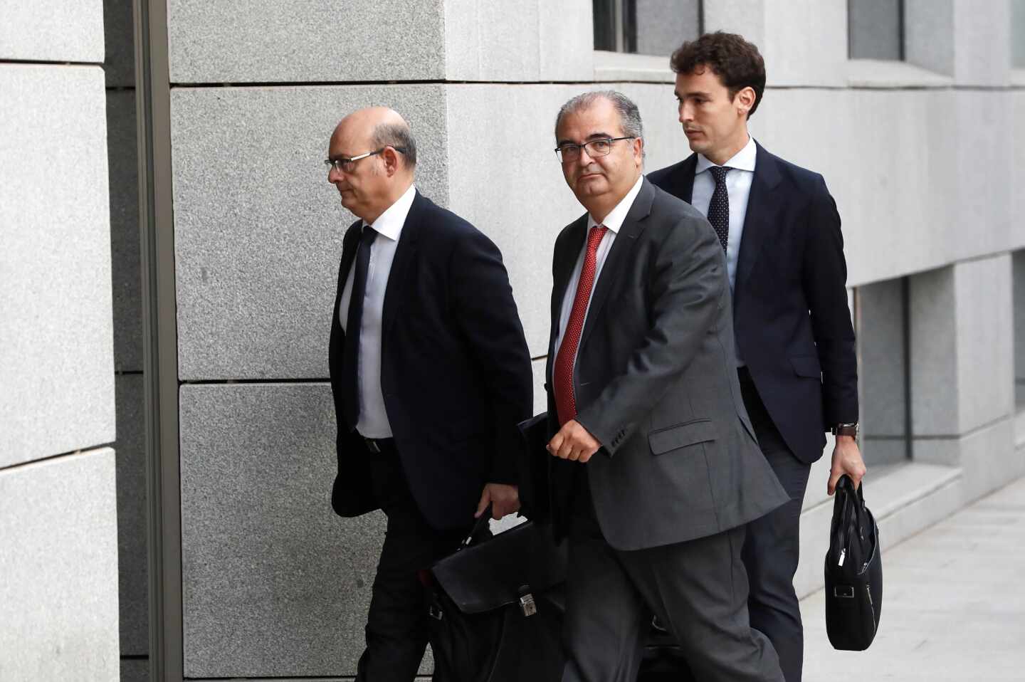 El expresidente del Banco Popular Ángel Ron, a su llegada este martes a la Audiencia Nacional.