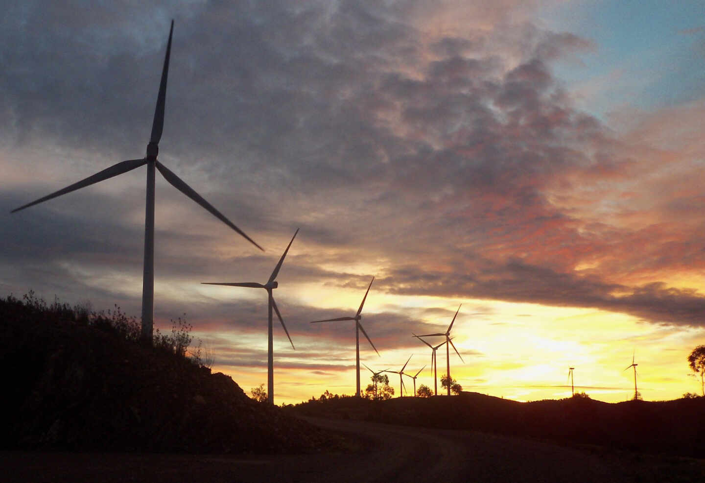 Un parque de energía eólica.