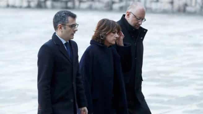 La ministra de Justicia, Dolores Delgado, en el Valle de los Caídos.