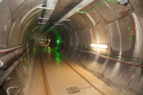 Túnel para la interconexión eléctrica entre España y Francia.