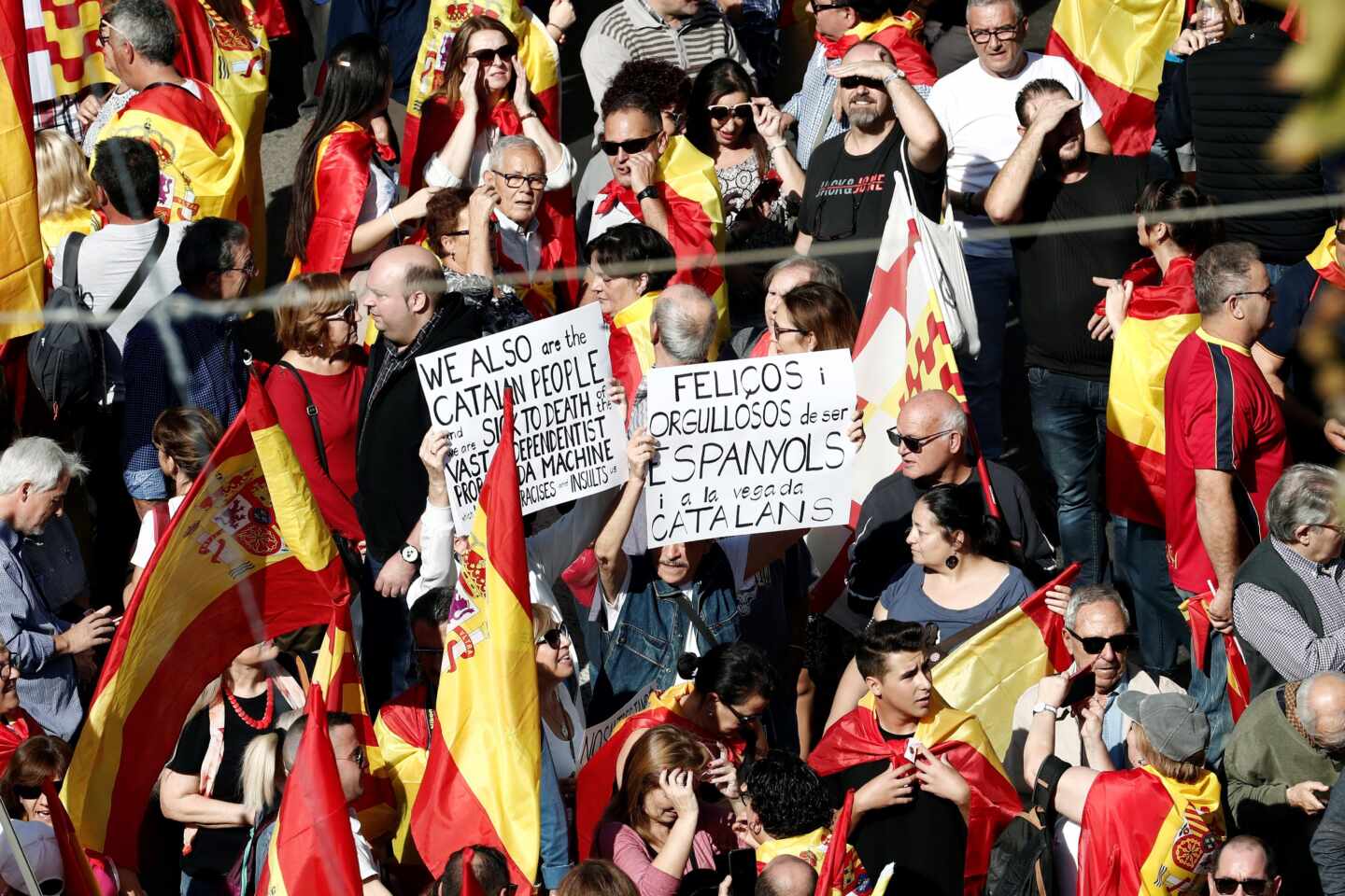 Galería: las mejores imágenes de la manifestación constitucionalista de Barcelona