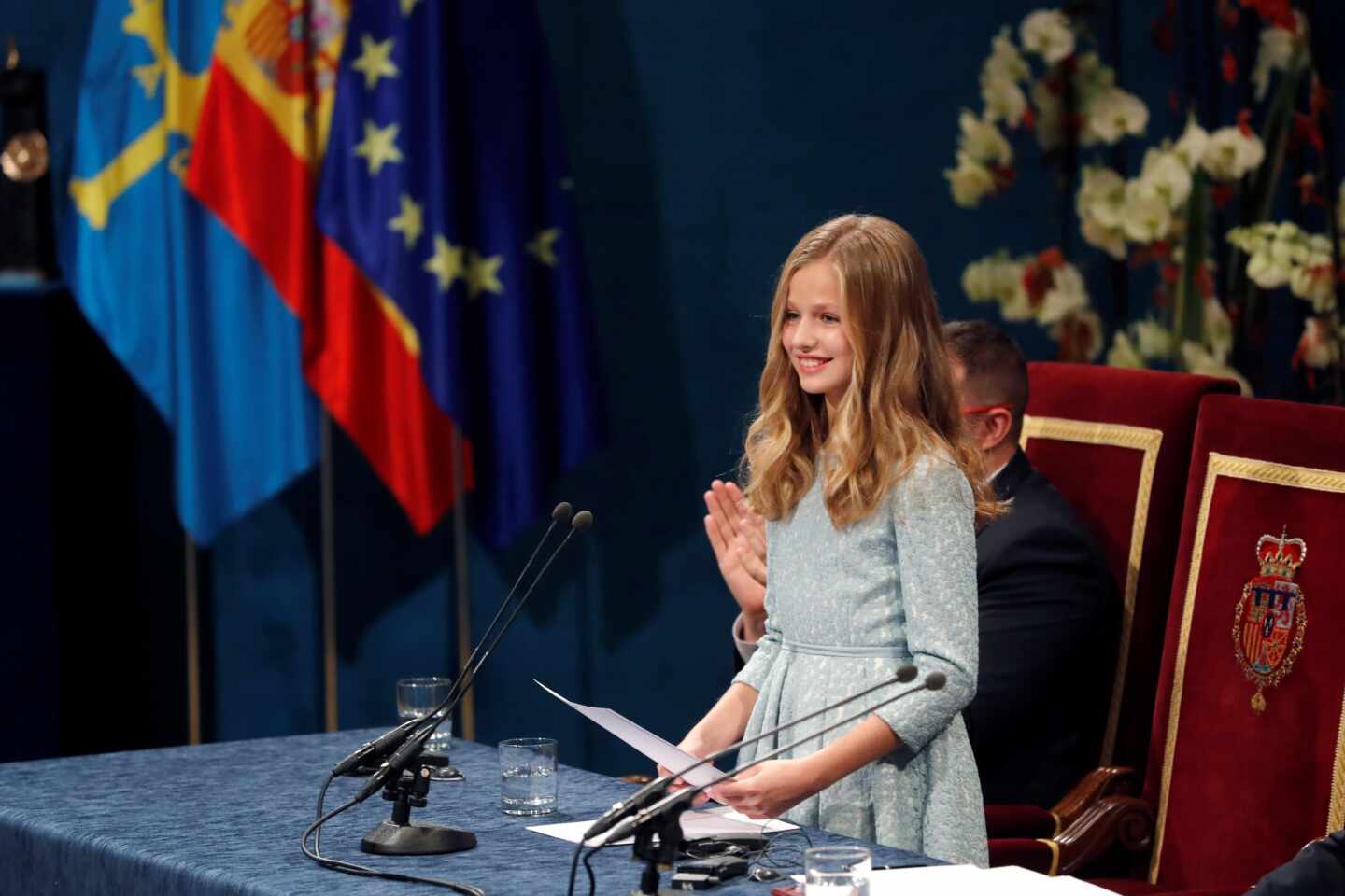 La princesa Leonor en su primer discurso público.