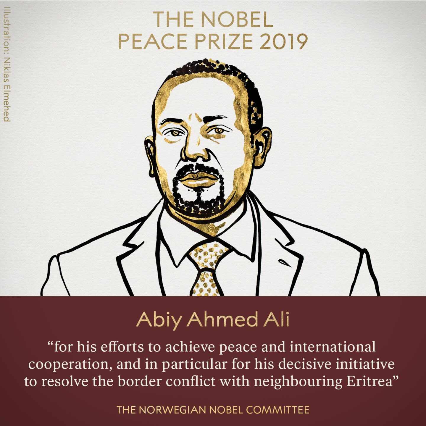 El primer ministro de Etiopía, Abiy Ahmed Ali, premio Nobel de la Paz