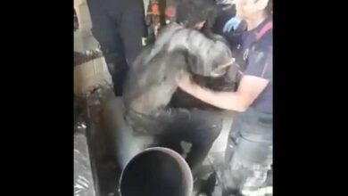 Rescatan en Granada a un presunto ladrón que estaba atrapado en una chimenea