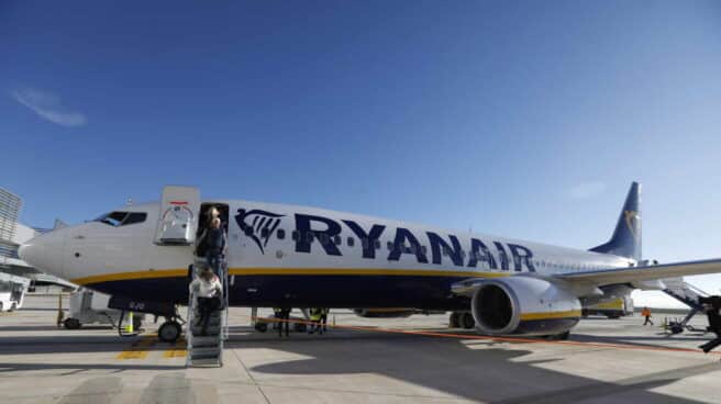 Un avión de la aerolínea Ryanair.