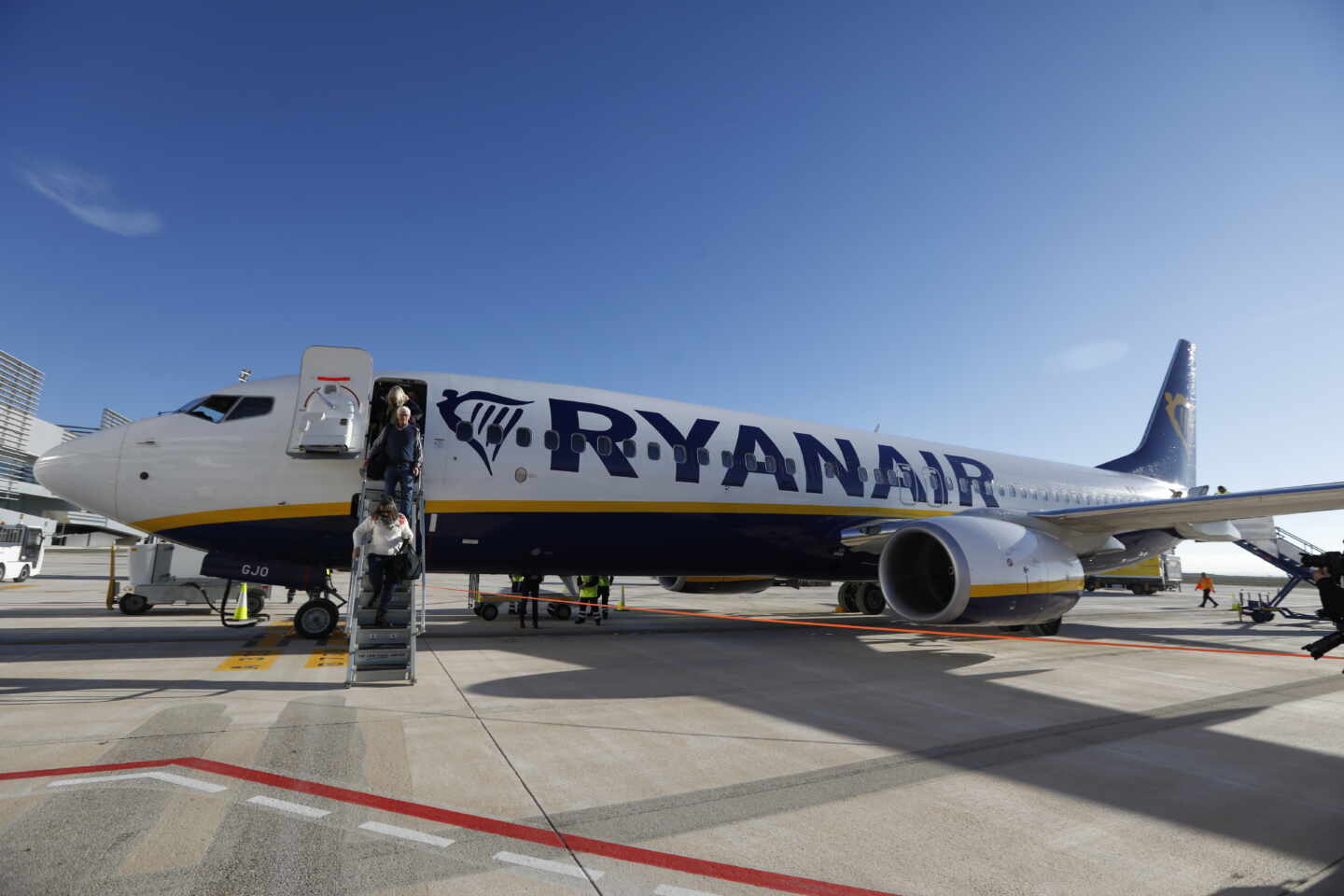 Un avión de la aerolínea Ryanair.