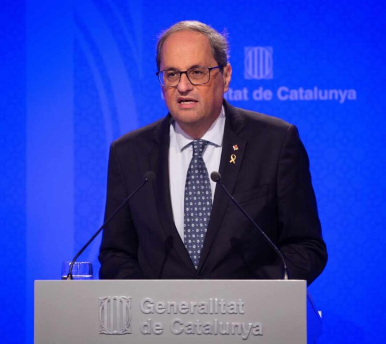 Torra desprecia a un periodista que le recuerda que la mitad de Cataluña no quiere la independencia