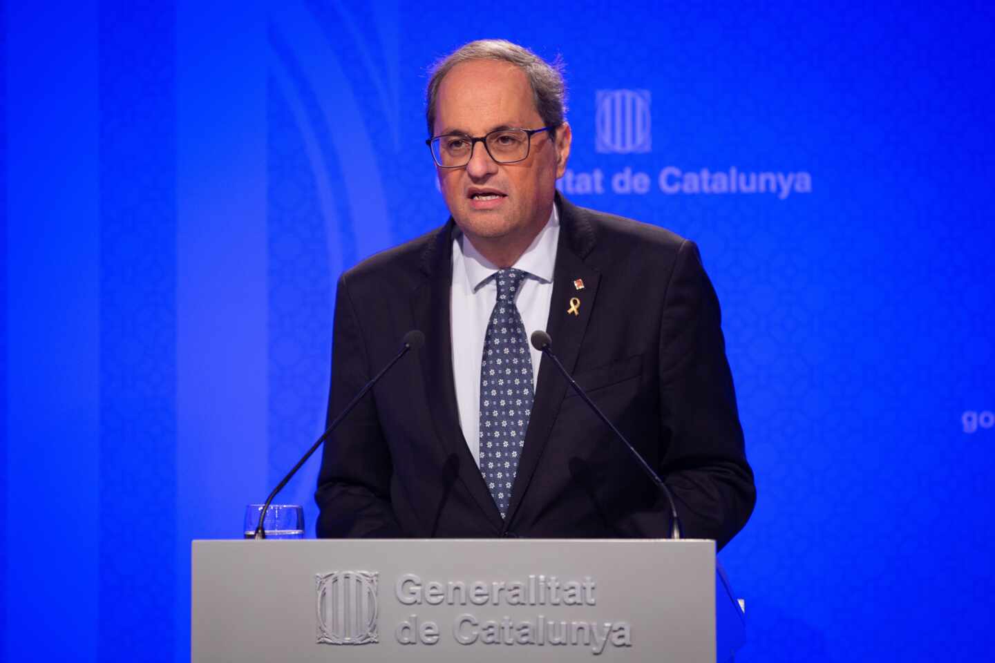 Torra desprecia a un periodista que le recuerda que la mitad de Cataluña no quiere la independencia