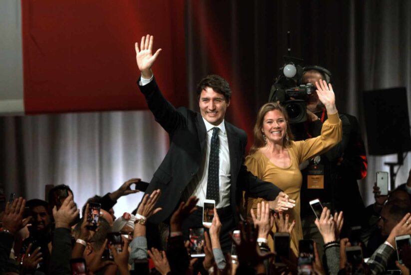 Justin Trudeau y su esposa Sophie en Montreal