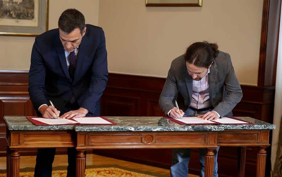 Consulte el documento del preacuerdo entre Sánchez e Iglesias