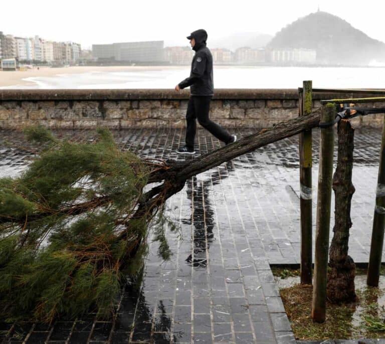 El lunes llega con fuertes rachas de viento y lluvias en gran parte del país
