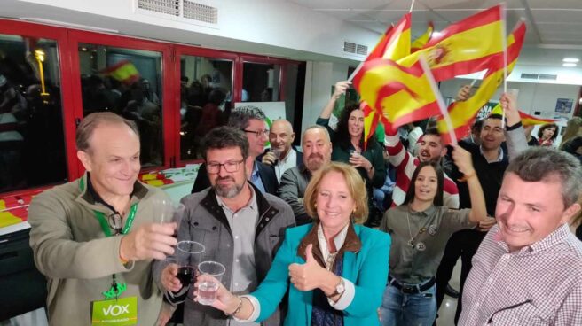 VOX celebra los resultados de las elecciones 10N, que les convirtió en primera fuerza política en la Región de Murcia.
