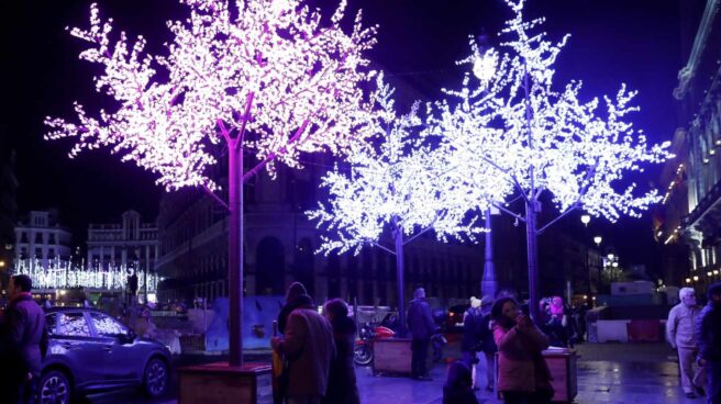 Luces navideñas en Madrid. Luces navideñas en Madrid.