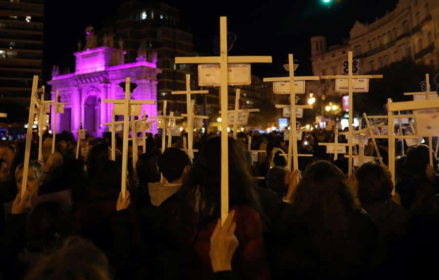 Manifestaciones en toda España claman contra la violencia de género