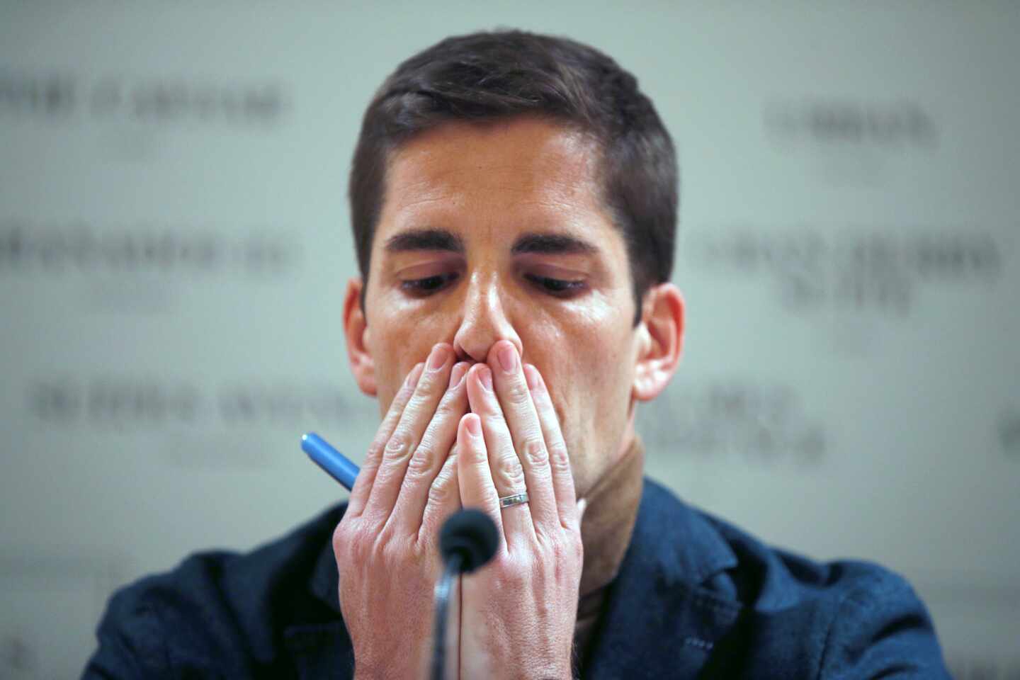 Robert Moreno, durante su rueda de prensa