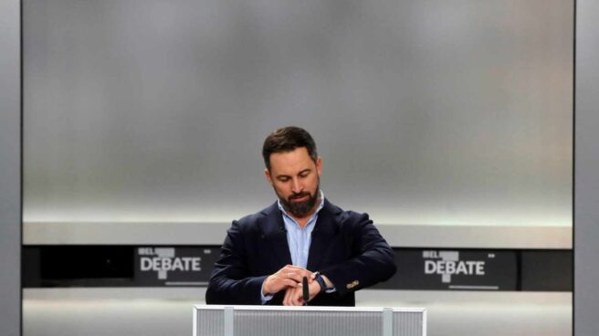 Santiago Abascal, en el plato del debate de la Academia de TV.