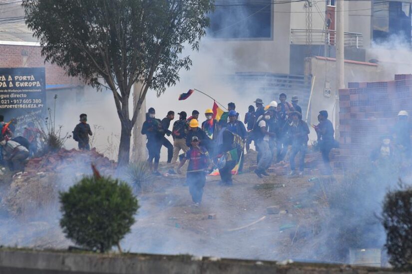 Gases lacrimógenos en Cochabamba
