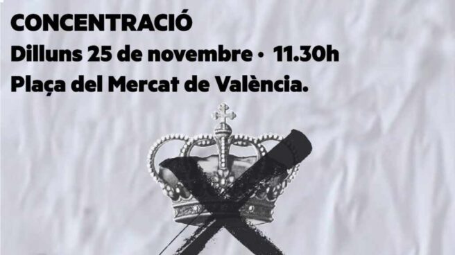 Cartel de la concentración contra el Rey de ERPV