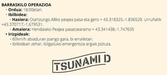 Tsunami Democràtic convoca la 'operación caracol' en Euskadi para bloquear la frontera en Irún