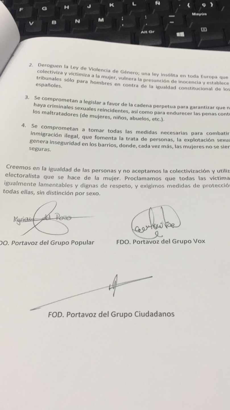 Cs se desmarca de su concejal de El Espinar por apoyar la derogación de la Ley de Violencia de Género