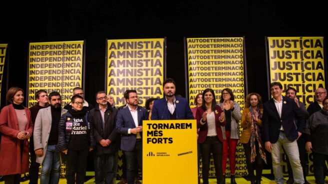 La cúpula de ERC, tras las elecciones del 10-N.