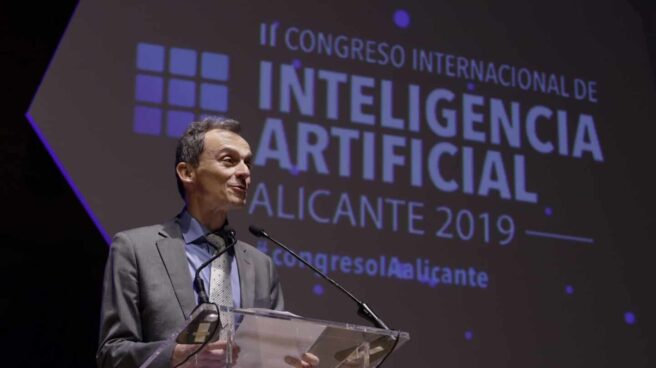 El ministro de Ciencia, Innovación y Universidades, Pedro Duque, en el II Congreso Internacional de IA.