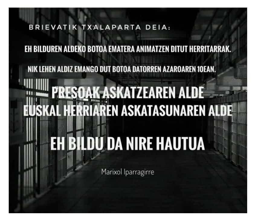 La dirigente 'Anboto' y presos de ETA llaman a votar Bildu el 10-N