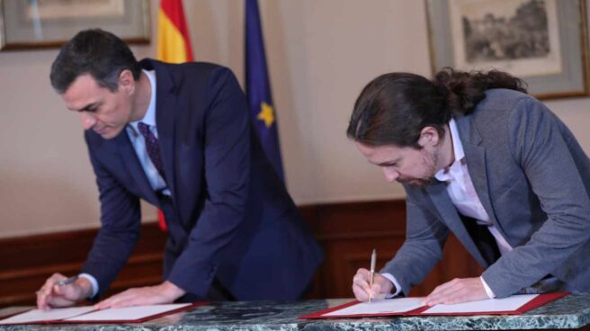 Pedro Sánchez y Pablo Iglesias.