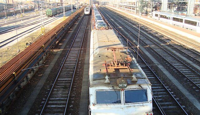 Imagen de archivo de un tren de mercancías