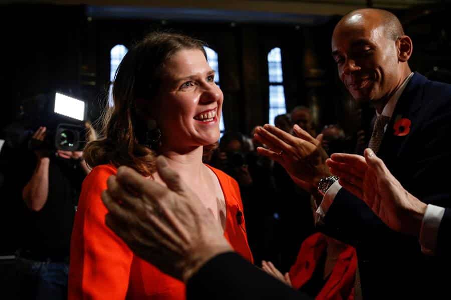 Jo Swinson, líder del Partido Liberaldemócraata